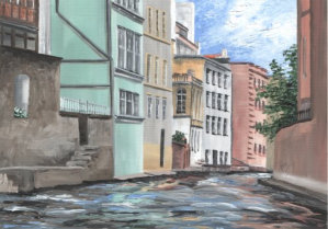 Acrylic on paper, Not for sale